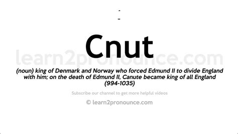 cnut pronunciation